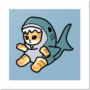 Shark Cat Posters and Art